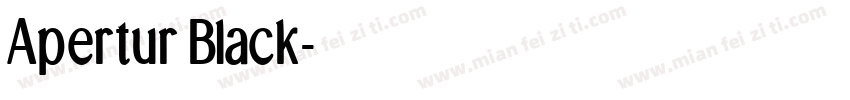 Apertur Black字体转换